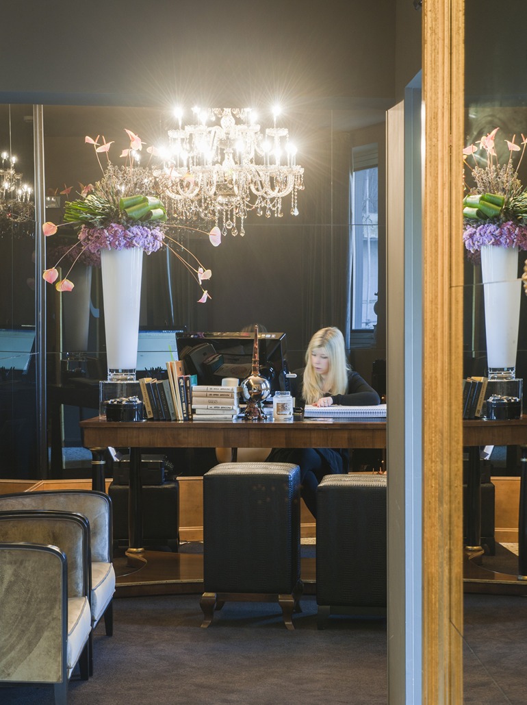 Area reception per hotel di lusso, interior design a cura di Bertelè Mobili