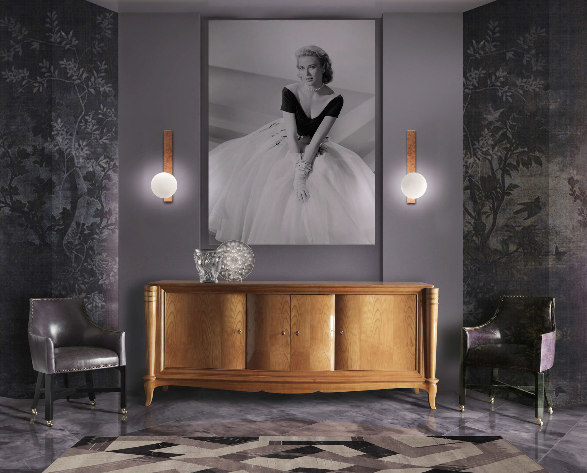 Madia in legno chiaro, vintage. Interior design di Bertelè Mobili (azienda di Verona)