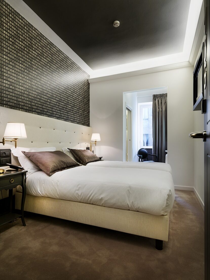 Camera hotel di lusso. Interior design a cura di Bertelè Mobili